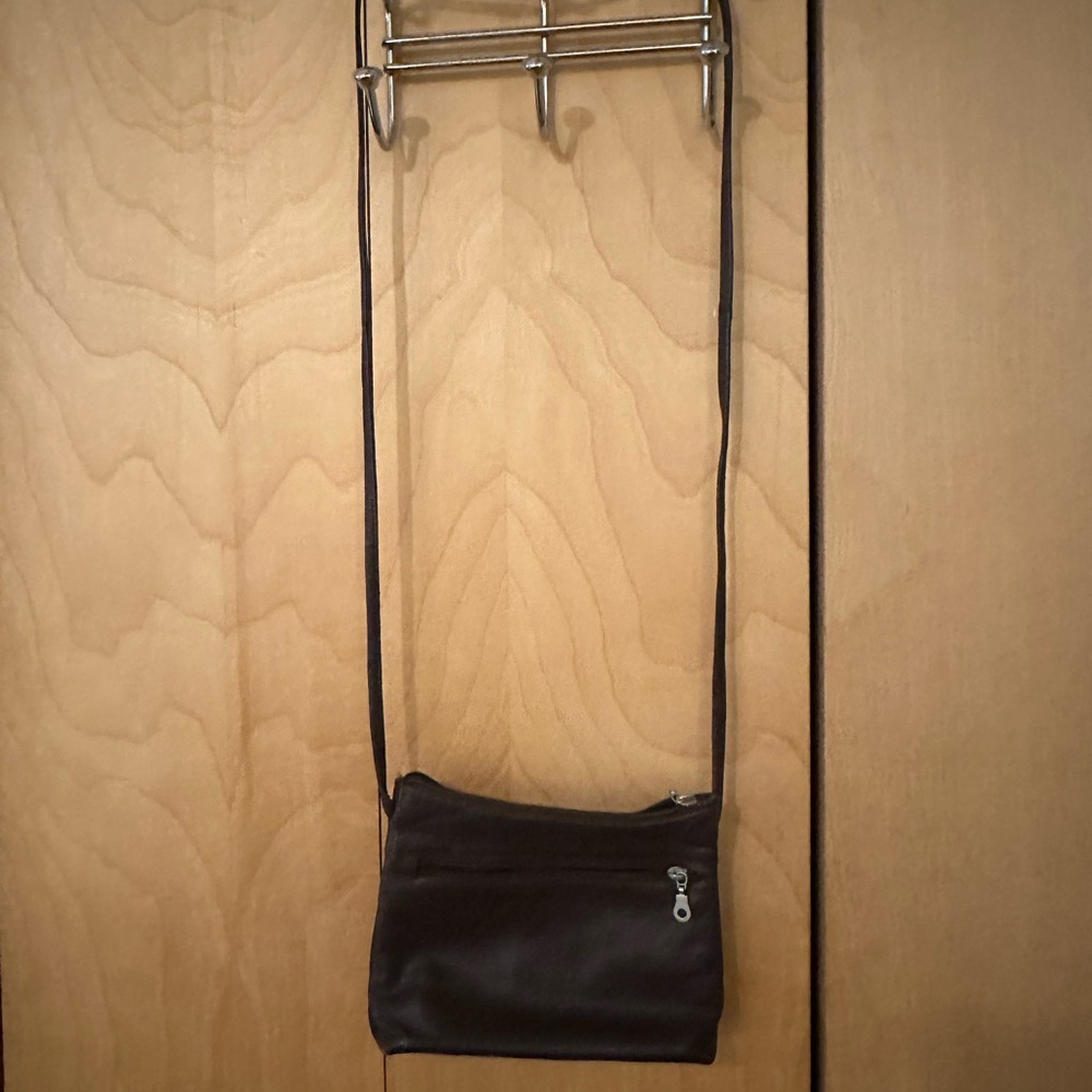 Brown Crossbody Bag with Logo